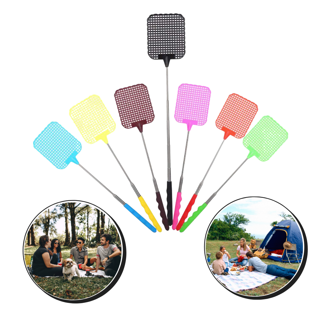 Telescopic Stainless Steel Handheld Fly Swatter - Ozerty