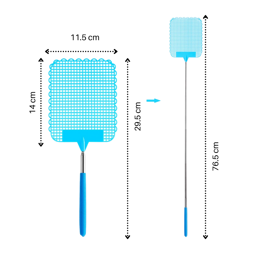 Telescopic Stainless Steel Handheld Fly Swatter - Ozerty