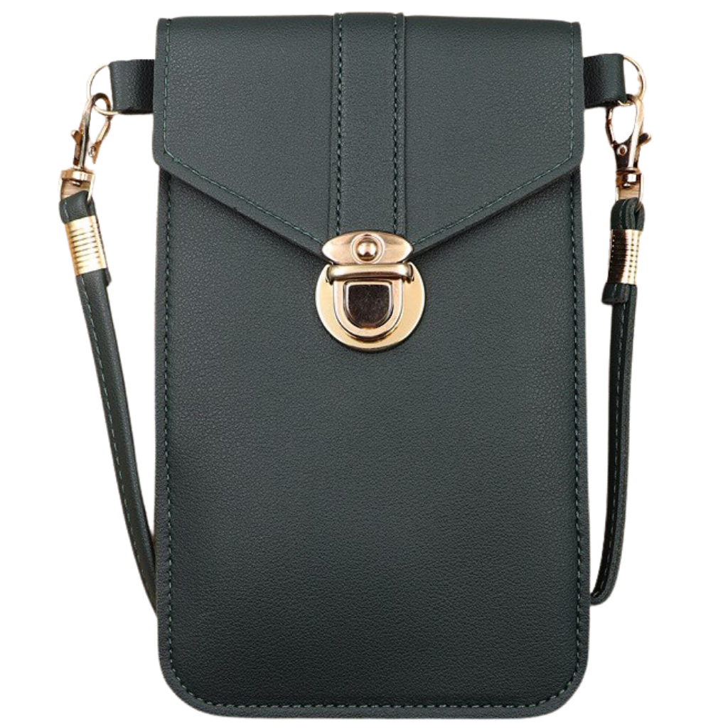 Touchscreen phone crossbody bag -Green - Ozerty