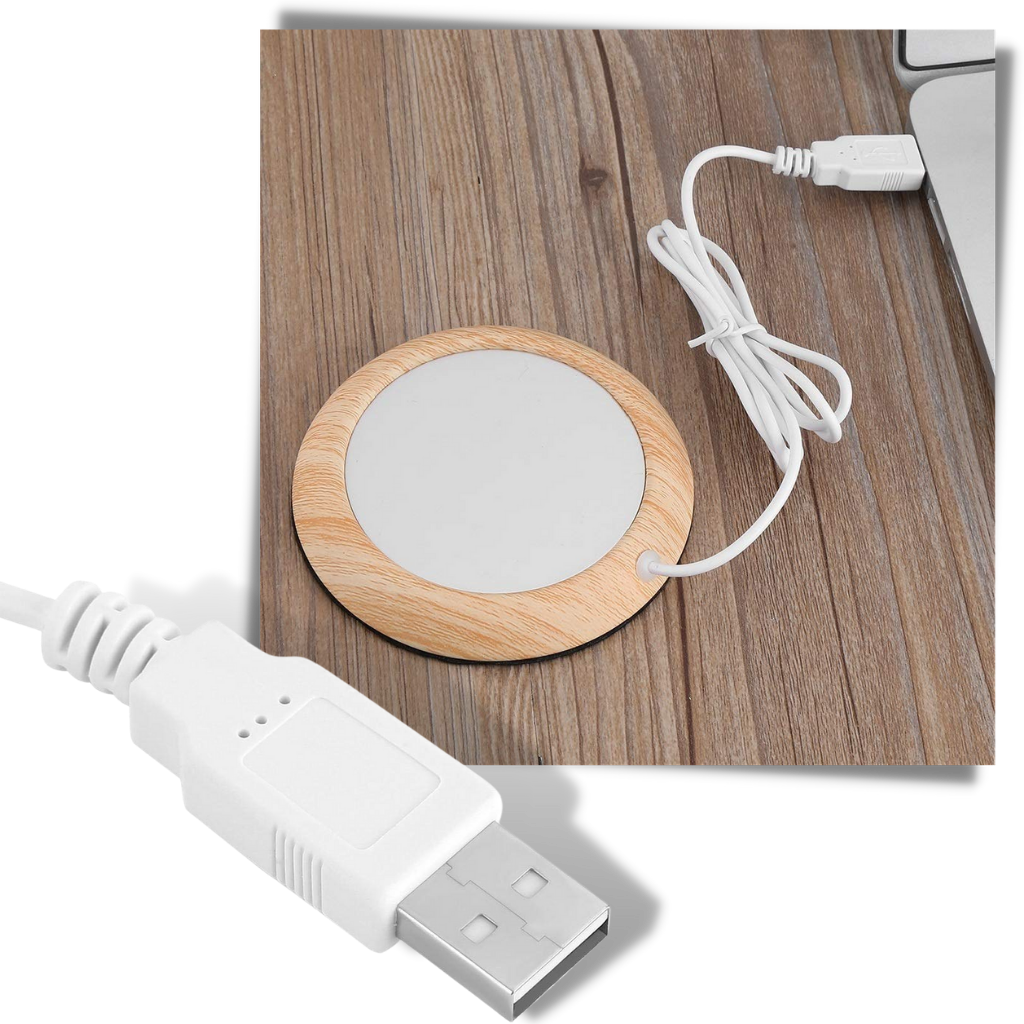 USB Electric Wood Cup Warmer - Ozerty