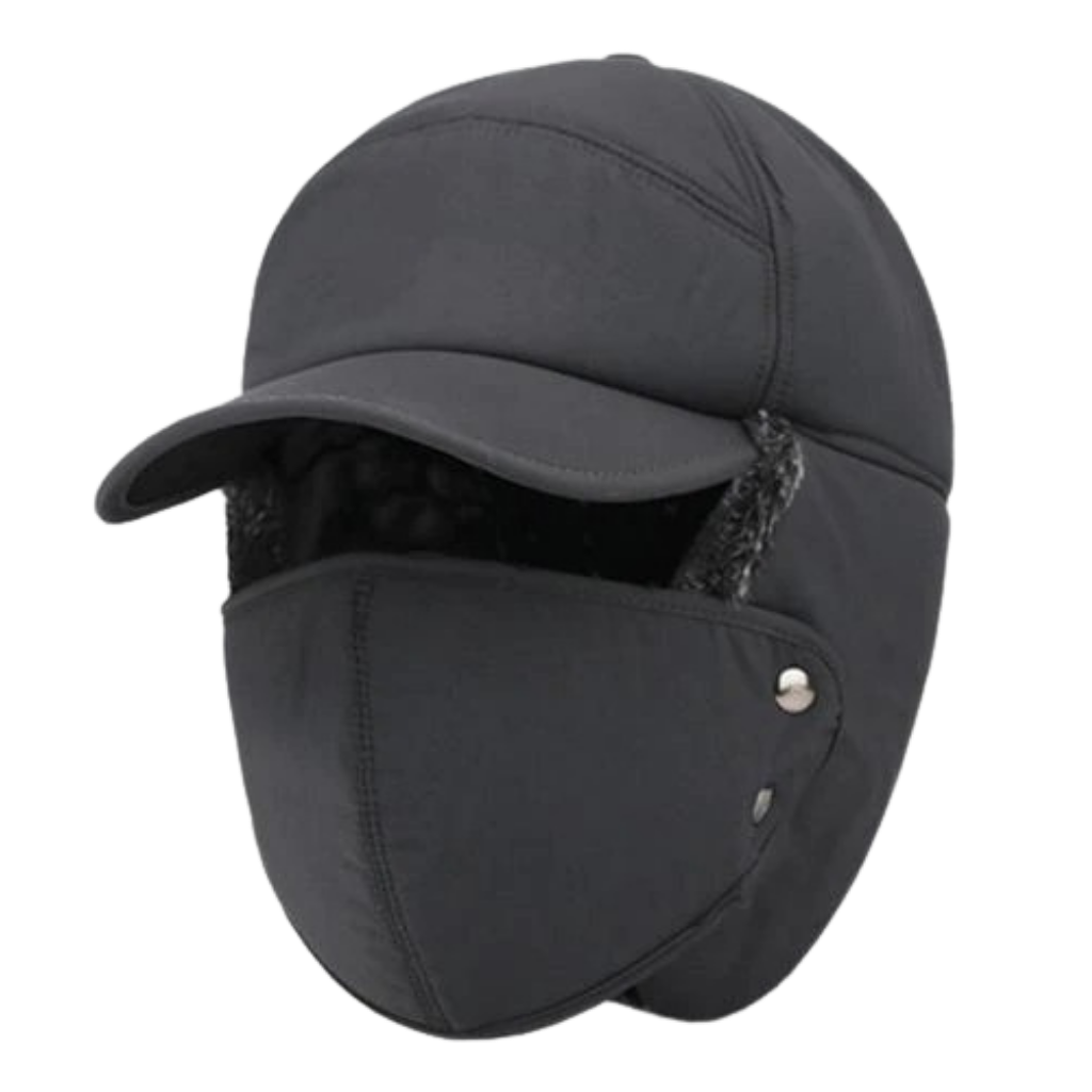 Unisex Windproof Ear and Face Protection Hat -Grey - Ozerty