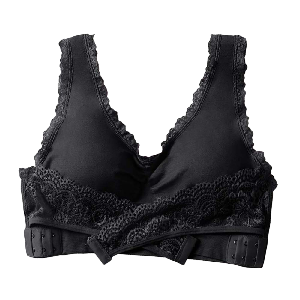 Seamless Wireless Push Up Bra -Black - Ozerty