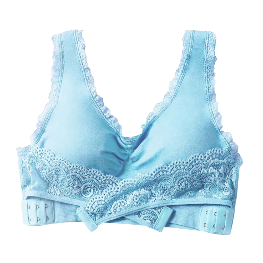 Seamless Wireless Push Up Bra -Blue - Ozerty