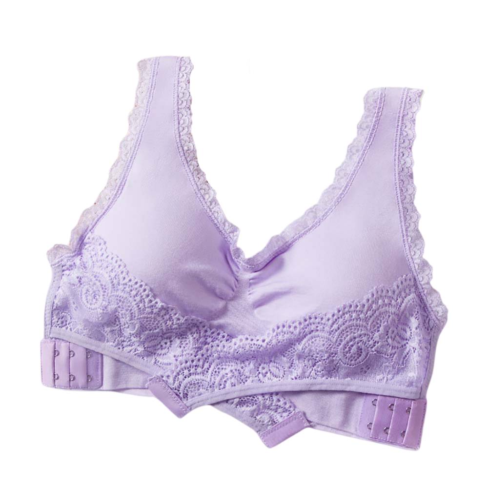 Seamless Wireless Push Up Bra -Purple - Ozerty