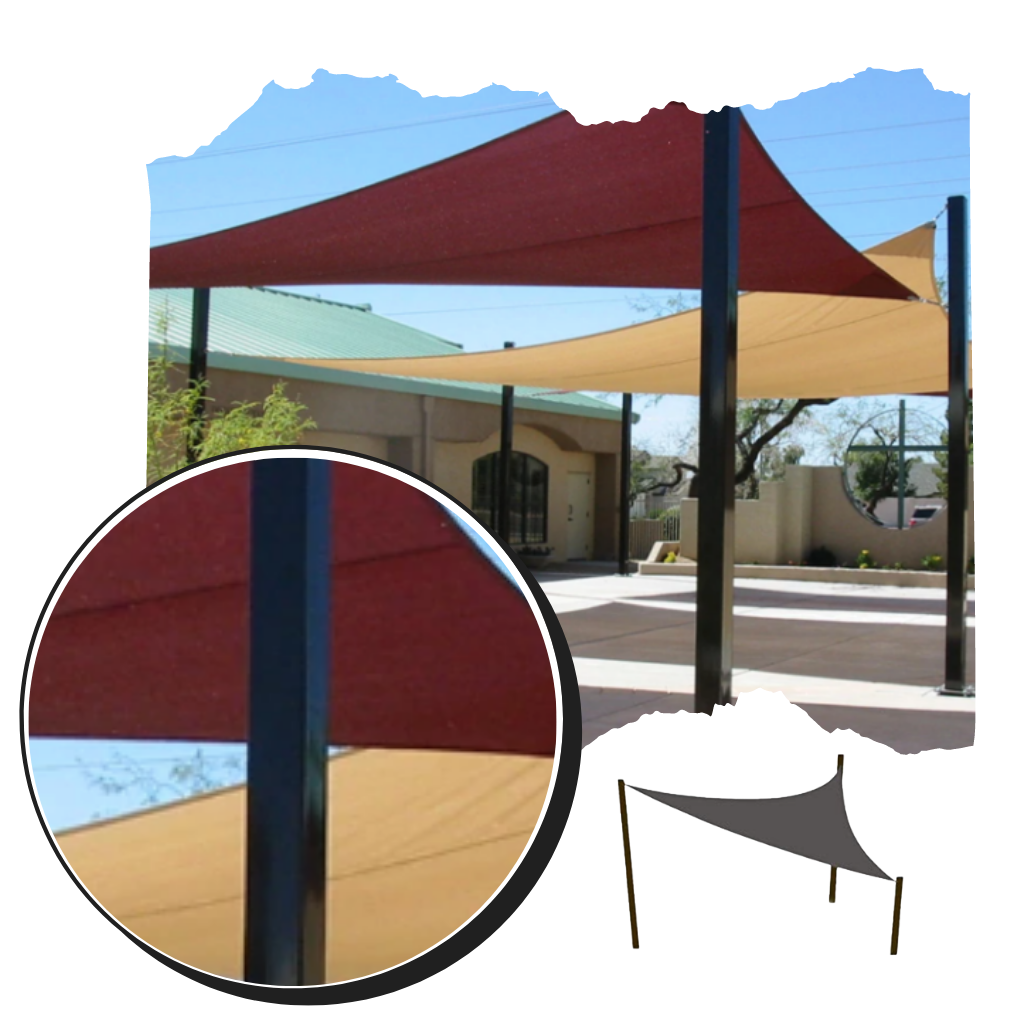 Water Resistant Triangle Sun Shade Sail - Ozerty
