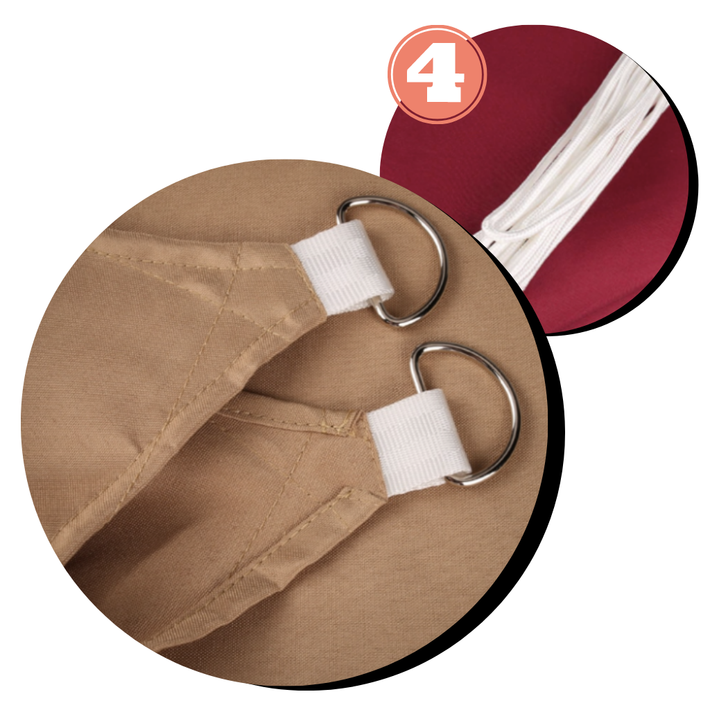 Water Resistant Triangle Sun Shade Sail - Ozerty