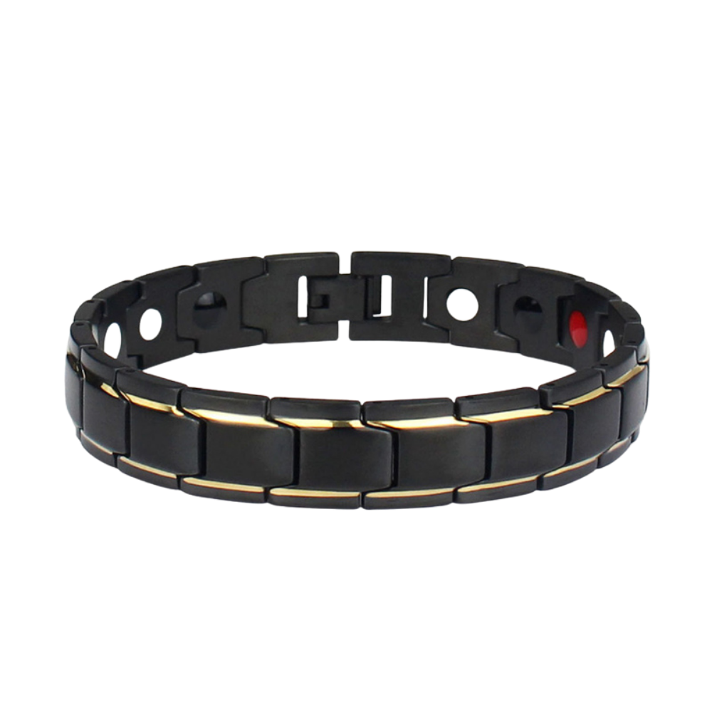 Magnetic Weight Loss Bracelet -Black-Gold - Ozerty