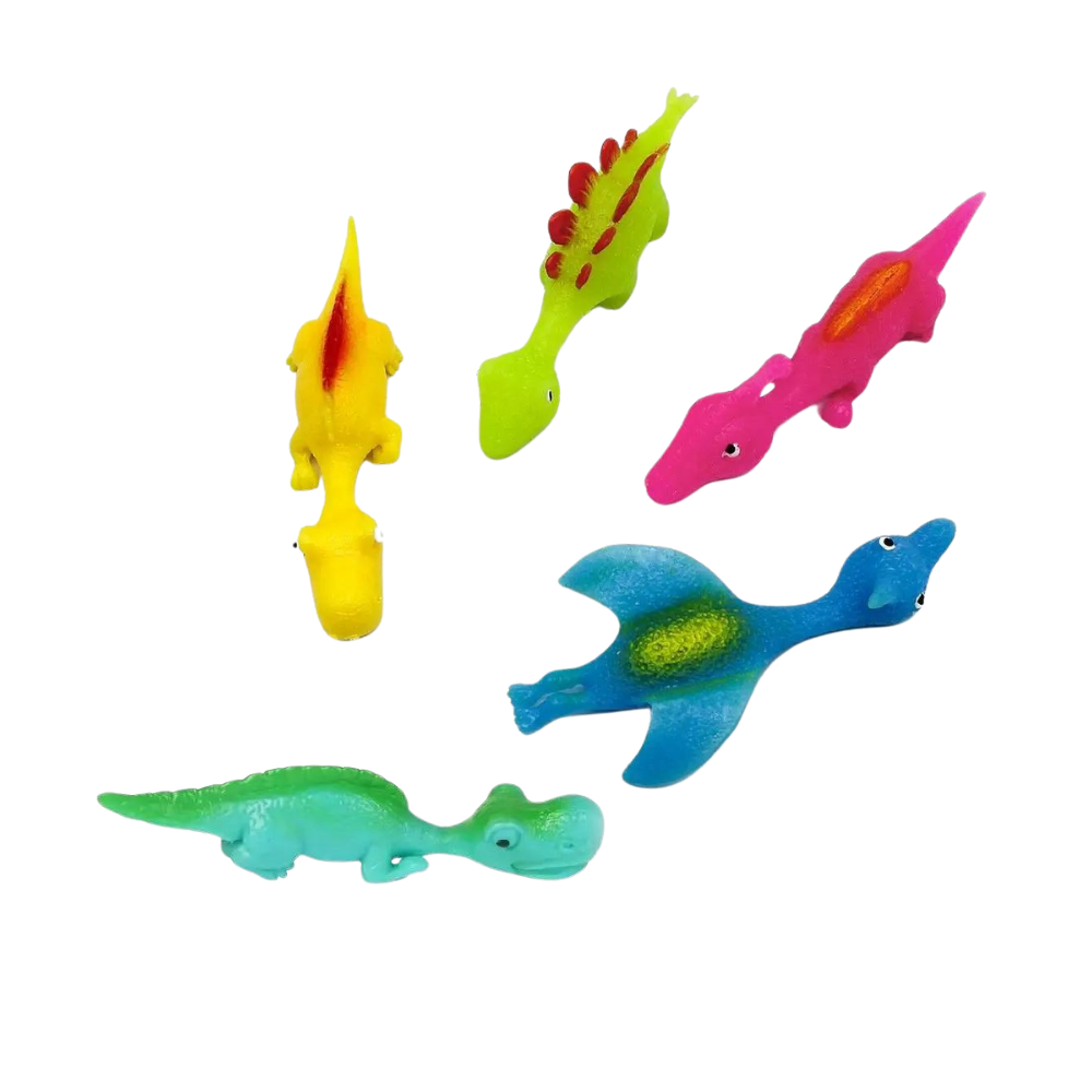 Sticky Slingshot Finger Dinosaur -5Pcs - Ozerty