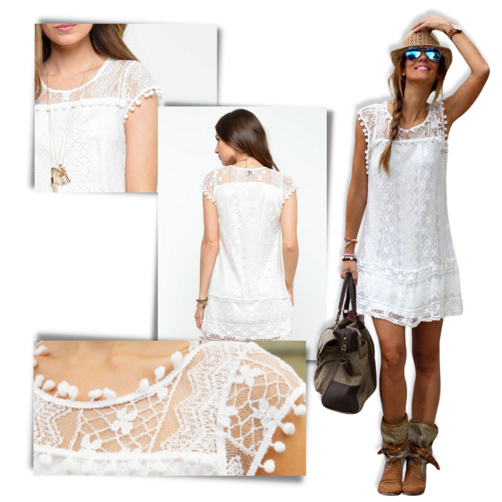 Chic Boho Lace Dress - Ozerty