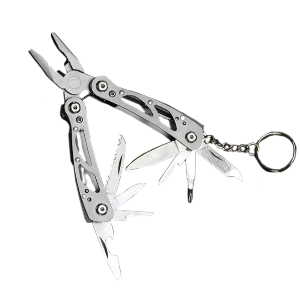 Multi-Tool Folding Pliers -Silver - Ozerty