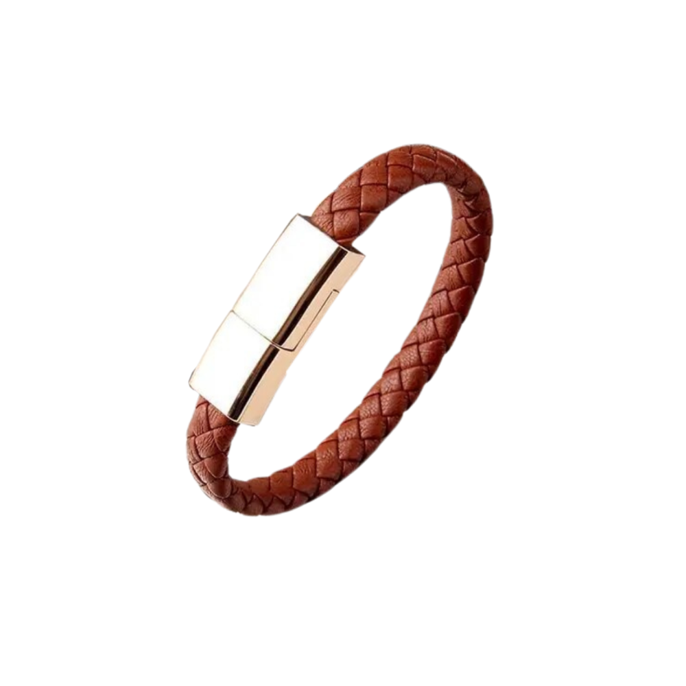 Versatile Bracelet USB Charging Cable -Brown - Ozerty