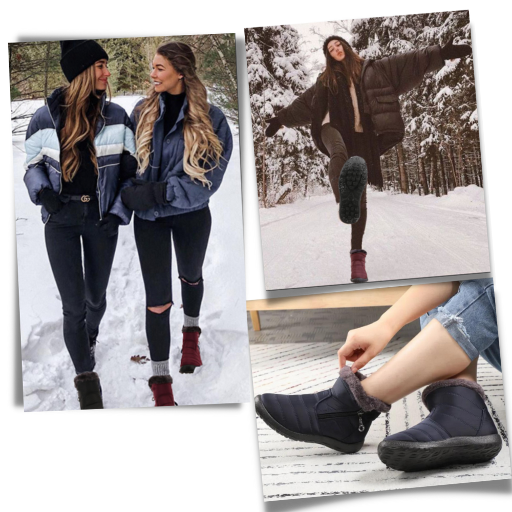 Women's Warm Waterproof Snow Boots - Ozerty