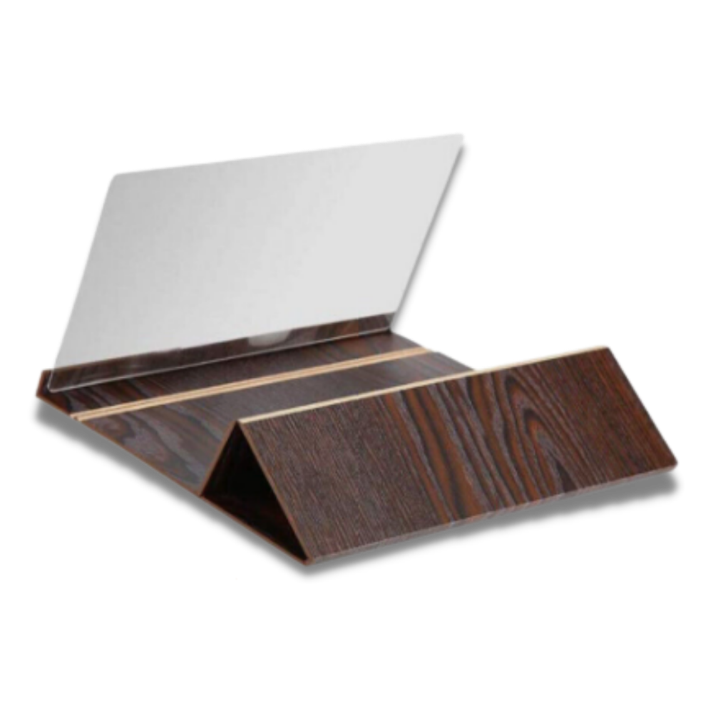 Wood Mobile Phone Screen Magnifier -Brown - Ozerty